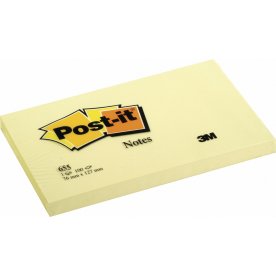 Post-it memoblokke 76 x 127mm, gul