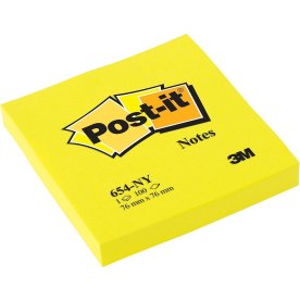 Post-it Notes | 76x76 mm | Neon gul