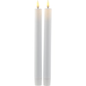Sirius Sille LED Kronelys, H25 cm, Hvid, 2 stk.