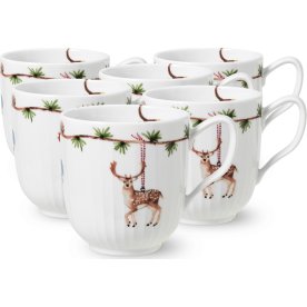 Kähler Hammershøi Christmas Krus, 6 stk