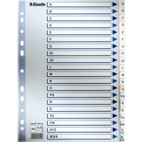 Esselte Register | A4 | Plast | Hvid | A-Å