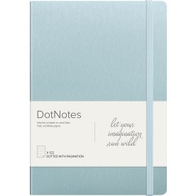 Mayland DotNotes Notesbog A5, tekstilpræg, lyseblå