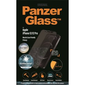 PanzerGlass iPhone 12/12 Pro (CF), sort