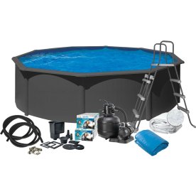 Pool Basic Ø460 x 120 cm – antracitgrå