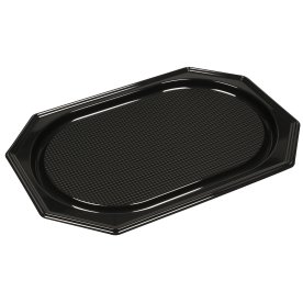 Serveringsfad, 45,5x30,2 cm, Plast, Sort, 10 stk.