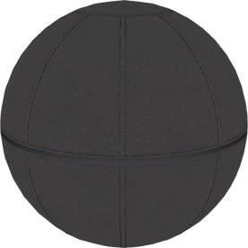 Office Ballz, balancebold Ø55 cm, Sort/sort lynlås