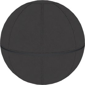Office Ballz, balancebold Ø65 cm, Sort/sort lynlås