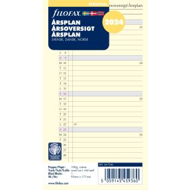 Filofax 2024 Refill | Personal | Årsplan
