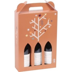 Vinæske | 3 flasker | Juletræ