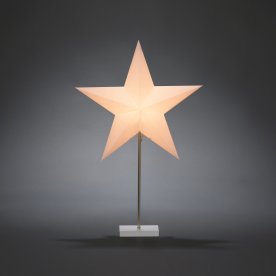 Papirstjerne på Fod, H47 cm, hvid