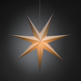 Papirstjerne, hængende, Ø78 cm, hvid