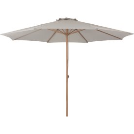 Frank parasol m/snoretræk Ø3.5m, Teak/Beige