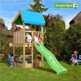Jungle Gym Home 2.1 legetårn m/grøn rutsjebane