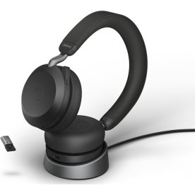 Jabra Evolve2 75 UC USB-A Headset, sort m/stander