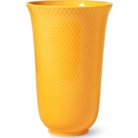 Lyngby Porcelæn Rhombe color vase, gul H20 cm