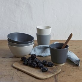 Knabstrup Keramik Colorit Skål, 1 stk. mørk grå