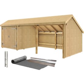 Plus Multi Havehus 3 moduler m.dobbeltdør, komplet
