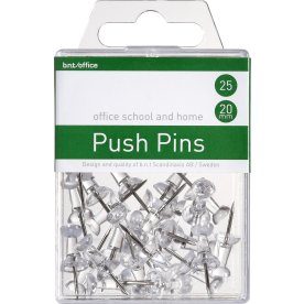 Office Push Pins | Transparent | 25 stk.
