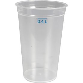 Plastikglas, Flergangsbrug, Klar 40 cl, 12 stk.