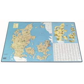 Bantex Skriveunderlag | 44x63 cm | Danmarkskort