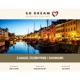 Oplevelsesgave - 3 dages storbyferie i Danmark