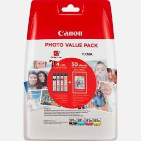Canon CL-581XL blækpatron + Fotopapir, sampak