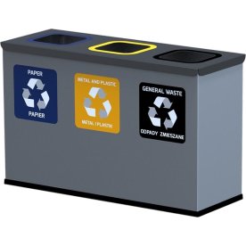 Eco Station til affaldssortering | Mini | 3 spande