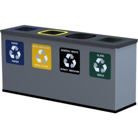 Eco Station til affaldssortering | Mini | 4 spande