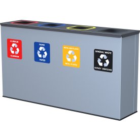 Eco Station til affaldssortering | 4 sækkeholdere