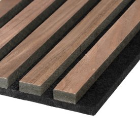 PREMIUM Akustikpanel, 25 mm, 244x60,5 cm, Valnød