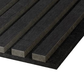 PREMIUM Akustikpanel, 25 mm, 244x60,5 cm, Sort eg