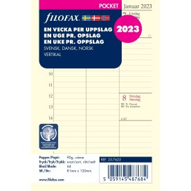 Filofax 2023 Refill | Pocket | Uge | Højf.