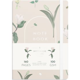 Burde Deluxe Notesbog | A5 | Linjeret | Floral