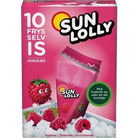 Sun Lolly Frys-Selv-Is Hindbær | 10 stk.