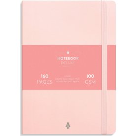 Burde Deluxe Notesbog | A5 | Linjeret | Pink