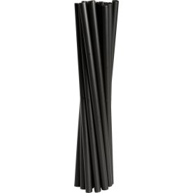 Sugerør, Sort, Flergang, PP, 19 cm, Ø6mm, 250 stk