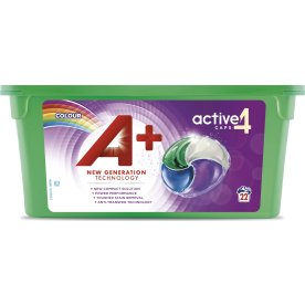 A+ Active 4 Vaskekapsler | Colour | 22 stk.