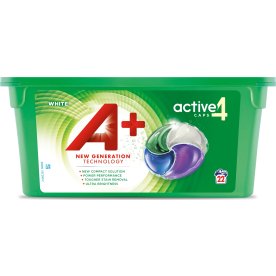 A+ Active 4 Vaskekapsler | White | 22 stk.