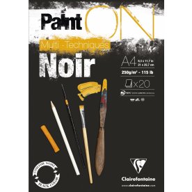 Clairefontaine PaintON Tegneblok | Black | A4