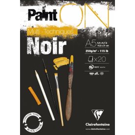 Clairefontaine PaintON Tegneblok | Black | A5