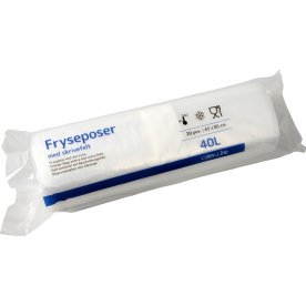 Fryseposer m/skrivefelt 40 L, 45x85 cm, 20 ps