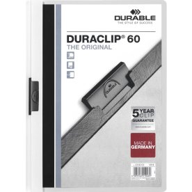 Durable Duraclip 60 Clipmappe | A4 | Hvid