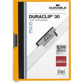 Durable Duraclip 30 Klemmappe | A4 | Orange