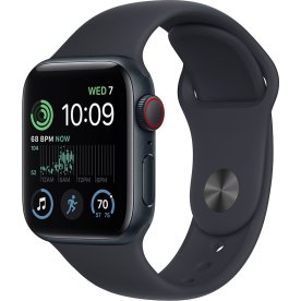 Apple Watch SE (GPS+4G), 40mm, midnat, sport