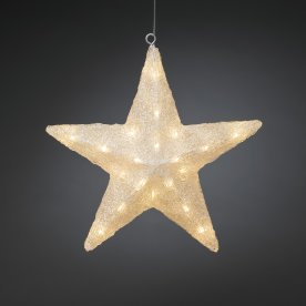 Akryl stjerne, 40 cm, 40 LED