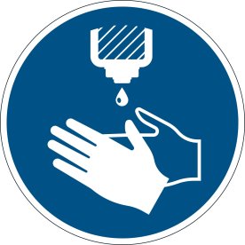 Durable "Brug håndsprit" skilt, aftagelig