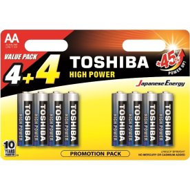 Toshiba High Power AA LR6GCP, 8 stk