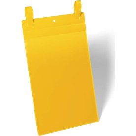 Durable Lagerlommer m/stropper, A4 højformat, gul