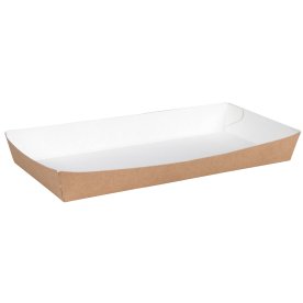 Pølsebakke med kant, 20x10x2 cm, 100 stk.