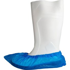 Skoovertræk, PE, 44 cm, blå, kraftige, 50 stk